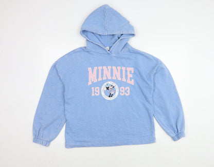 Womens UK Size 10 Disney Blue Pullover Hoodie