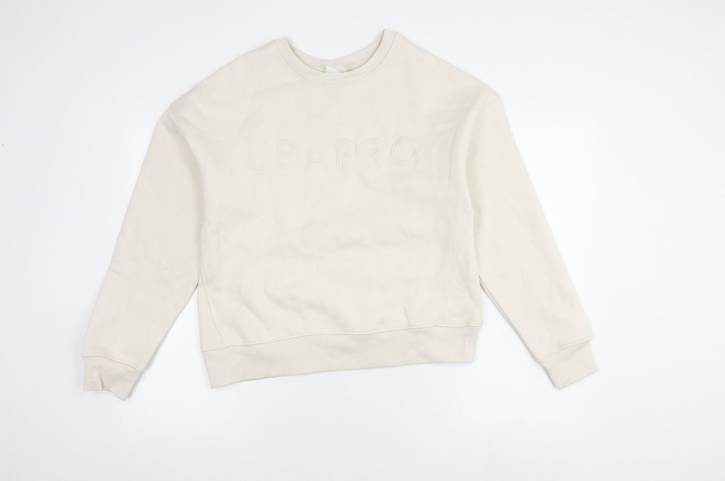 USA Pro Women's Ivory Pullover Sweatshirt Size 14