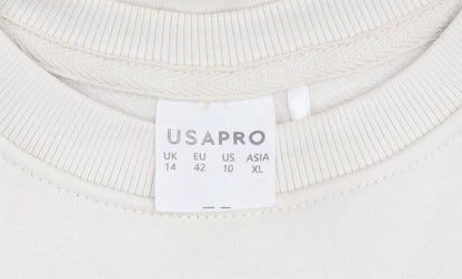 USA Pro Women's Ivory Pullover Sweatshirt Size 14