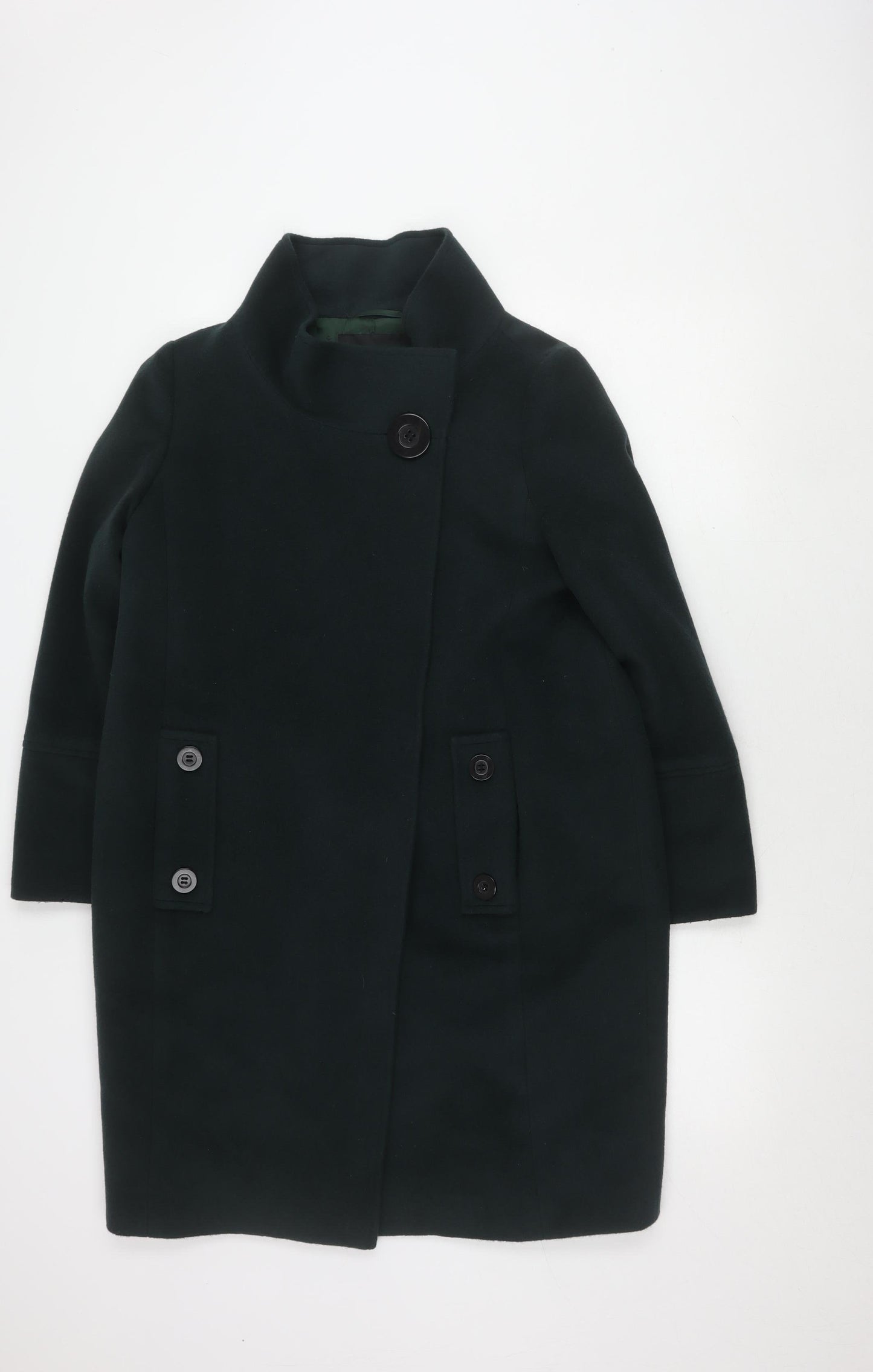 Womens UK Size 12 Jaeger Green Overcoat