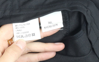 Skopes Men's Black Pleated Trousers 36L