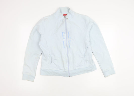 ELLE Women's Blue Cotton Jacket Size 16, Casual Style