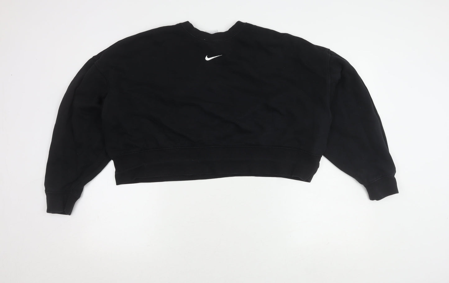 Nike Women's Black Pullover Sweatshirt, Medium, Relaxed Fit
