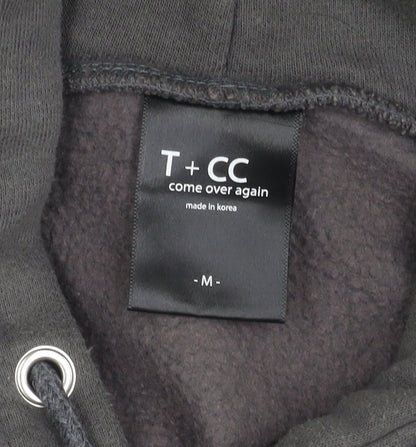T + CC Men's Grey Pullover Hoodie M Hooded Logo
