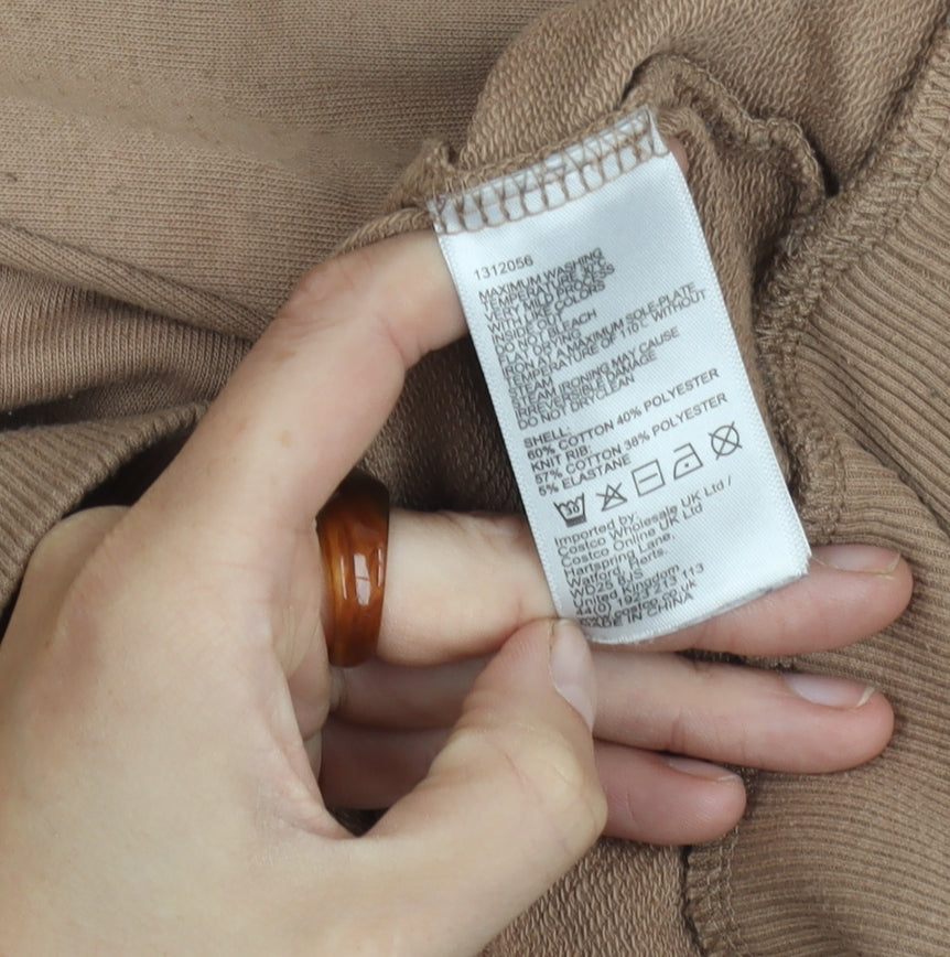 DKNY Women's Brown Pullover Sweatshirt XL