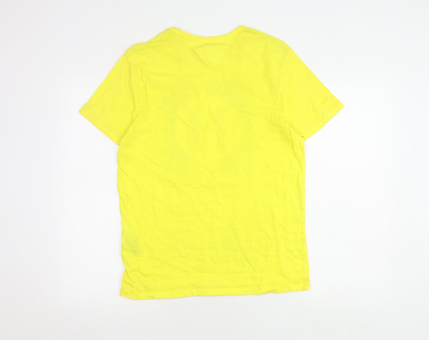 Tommy Hilfiger Yellow Graphic Mens T-Shirt Small