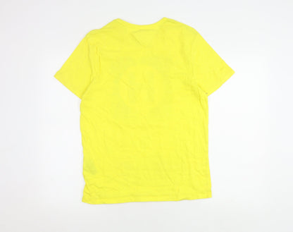 Tommy Hilfiger Yellow Graphic Mens T-Shirt Small