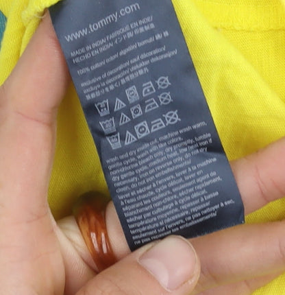 Tommy Hilfiger Yellow Graphic Mens T-Shirt Small