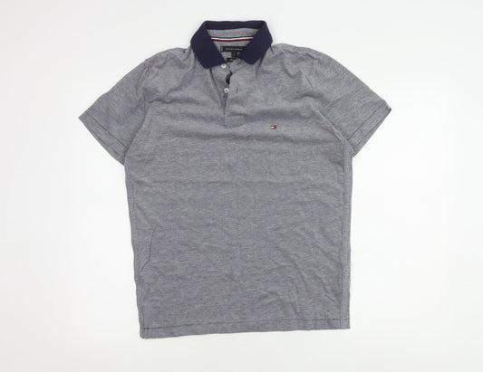 Tommy Hilfiger Men's Grey Polo Shirt S