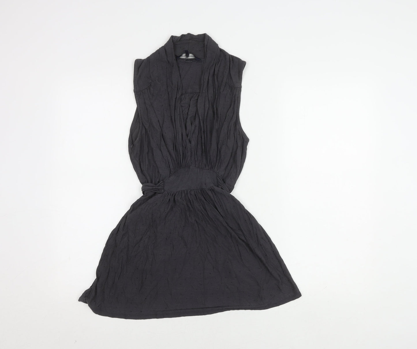 Womens UK Size S French Connection Black Tunic Blouse