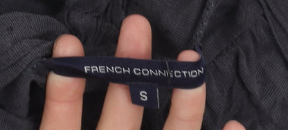Womens UK Size S French Connection Black Tunic Blouse