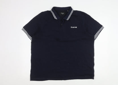Firetrap Men's Blue 2XL Polo Shirt with Logo