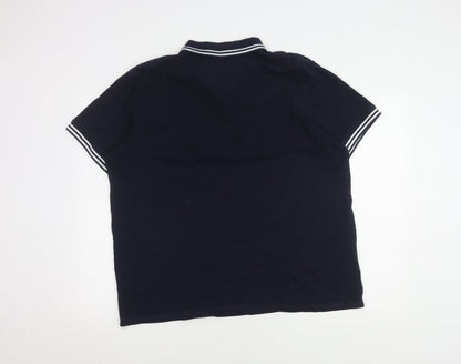 Firetrap Men's Blue 2XL Polo Shirt with Logo