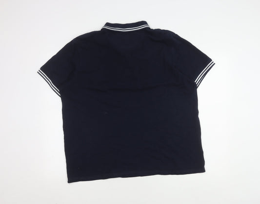 Firetrap Men's Blue 2XL Polo Shirt with Logo