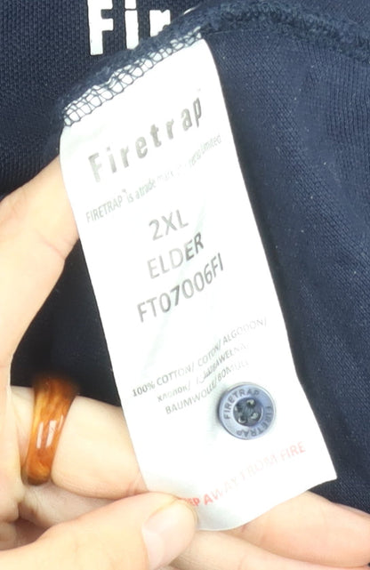 Firetrap Men's Blue 2XL Polo Shirt with Logo