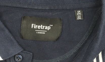 Firetrap Men's Blue 2XL Polo Shirt with Logo