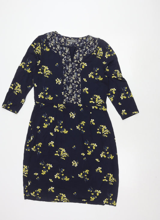 Laura Ashley Women's Floral 3/4 Sleeve Dress, Size 10