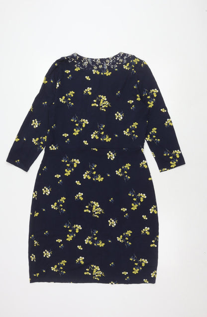 Laura Ashley Women's Floral 3/4 Sleeve Dress, Size 10