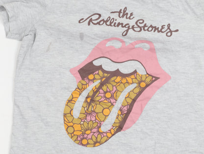 Tu Women’s Grey Rolling Stones T-Shirt Size 10