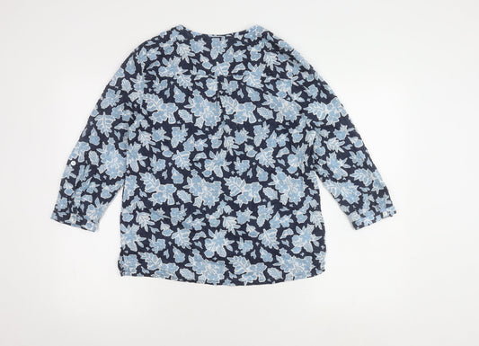Mountain Warehouse Women's Blue Floral Tunic Blouse Size 10