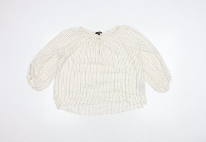 Womens UK Size 12 Massimo Dutti Multicoloured Basic Blouse
