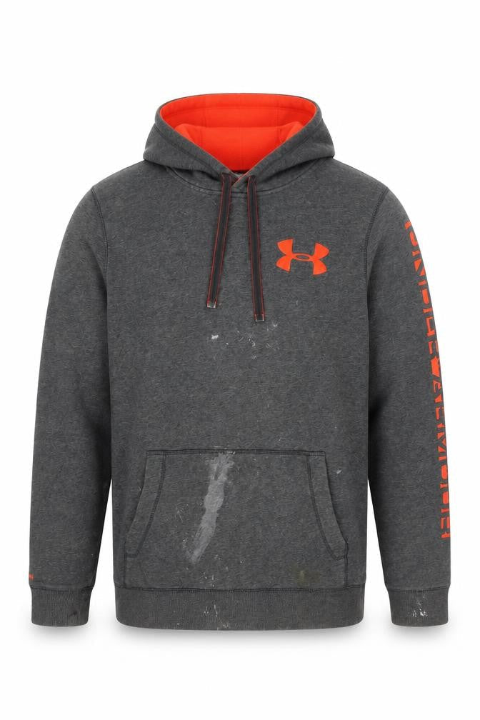 Mens UK Size M Under armour Grey Pullover Hoodie