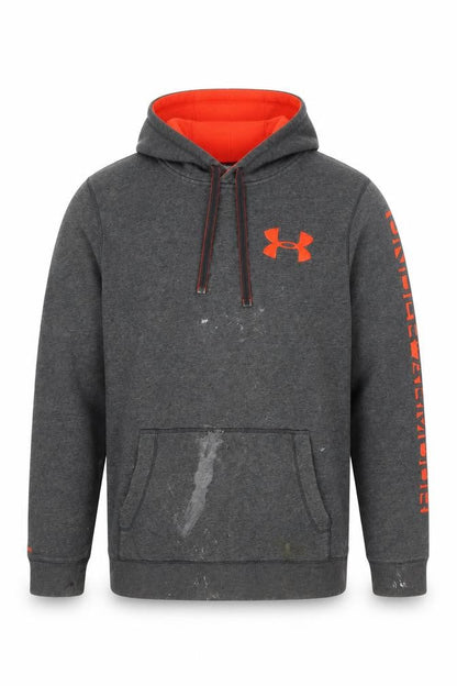 Mens UK Size M Under armour Grey Pullover Hoodie