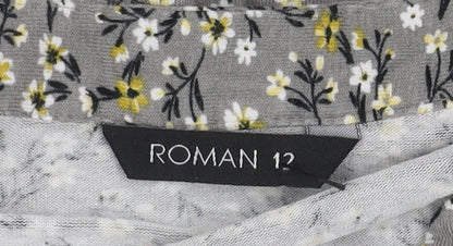 Womens UK Size 12 Roman Originals Multicoloured Tunic Blouse