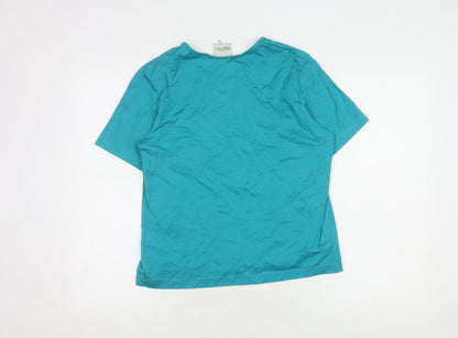Womens UK Size 12 Eastex Green Basic T-Shirt