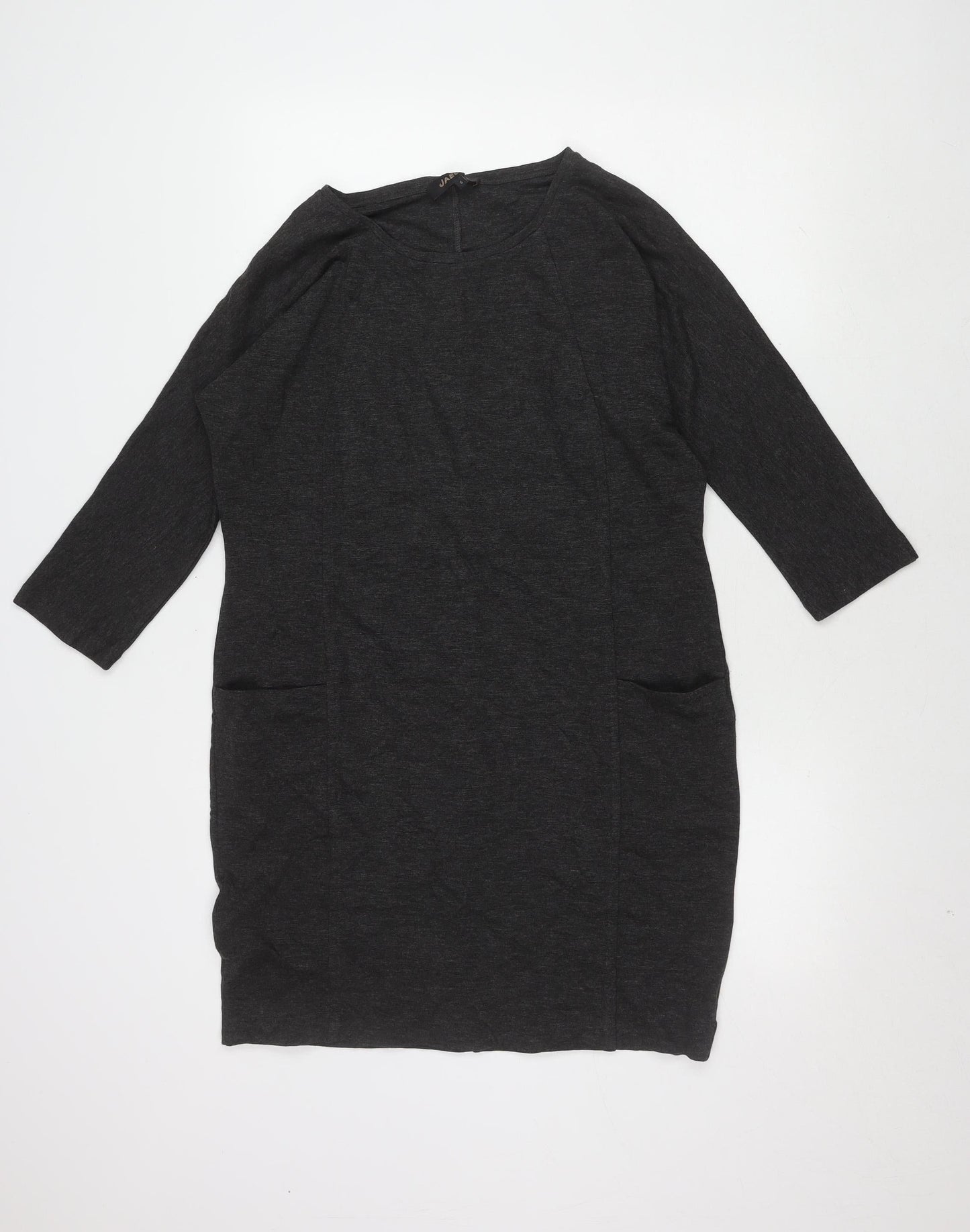 Jaeger Women's Black S Jersey Dress, 3/4 Sleeve