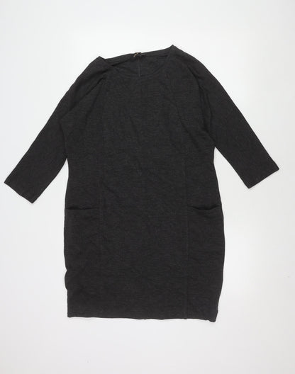 Jaeger Women's Black S Jersey Dress, 3/4 Sleeve