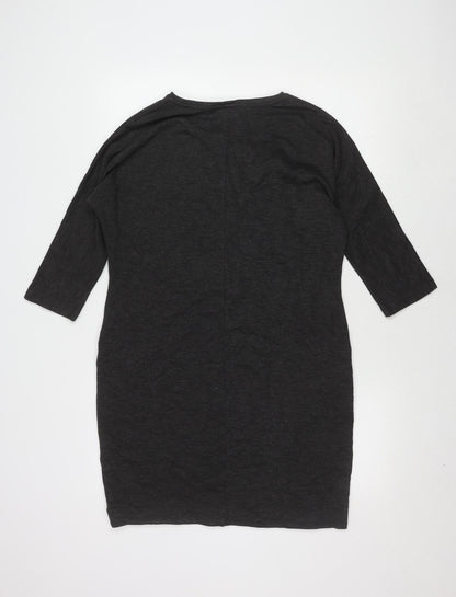 Jaeger Women's Black S Jersey Dress, 3/4 Sleeve