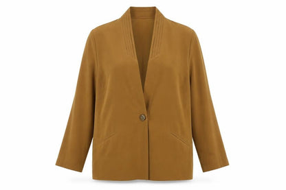 Womens UK Size 14 Jacques Vert Regular Brown Blazer
