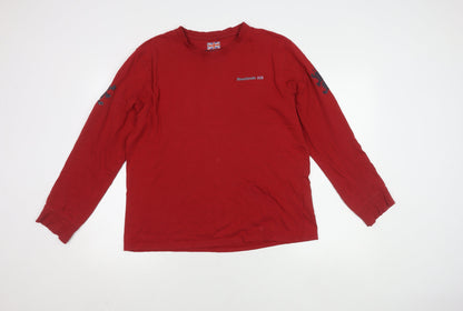 Reebok Men's Red Long Sleeve T-Shirt, Size L