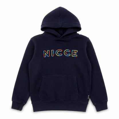 NICCE Boys Blue Pullover Hoodie, Size 9-10, Logo Accent
