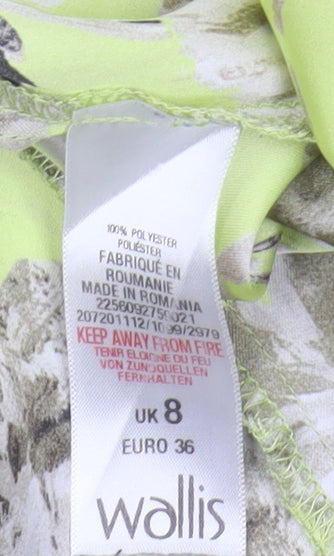 Womens UK Size 8 Wallis Green Basic Blouse