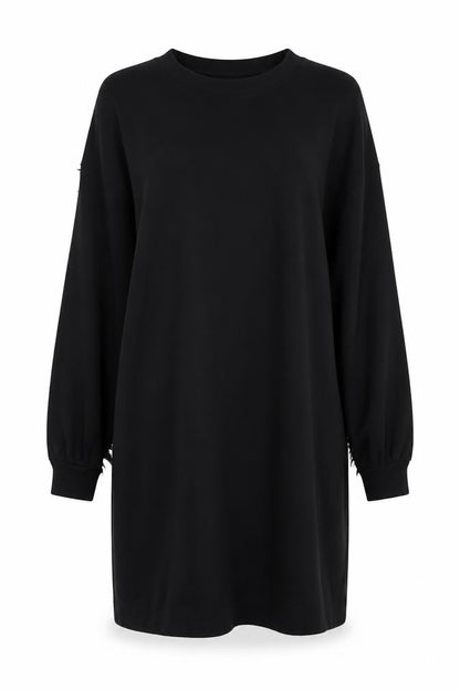 Oliver Bonas Black Feather Accented Dress Size 12