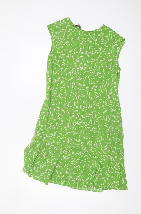 Hobbs Women's Green Floral Sleeveless Dress Size 8