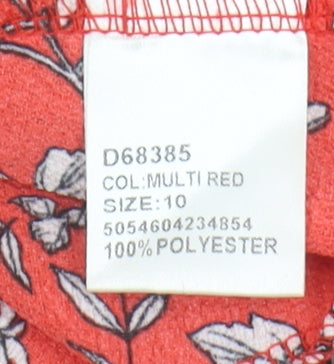 Izabel London Women's Floral Red Dress Size 10