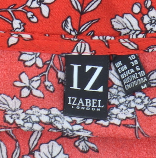 Izabel London Women's Floral Red Dress Size 10