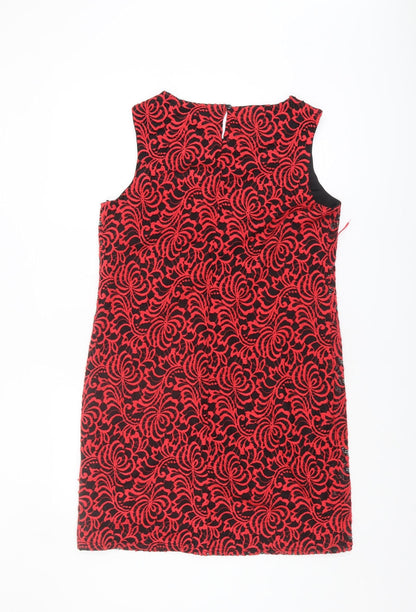 Roman Women's Red Sleeveless Dress in Size 14