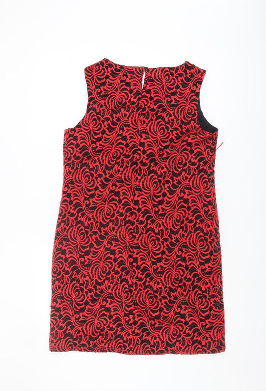 Roman Women's Red Sleeveless Dress in Size 14