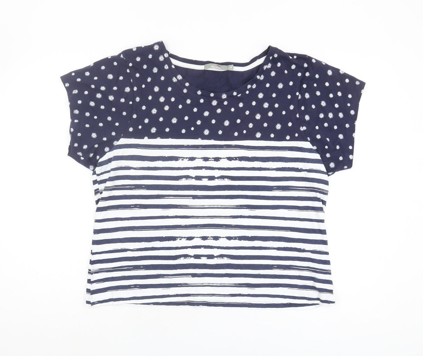 Peter Storm Women's Blue T-Shirt, Size 18, Short Sleeve