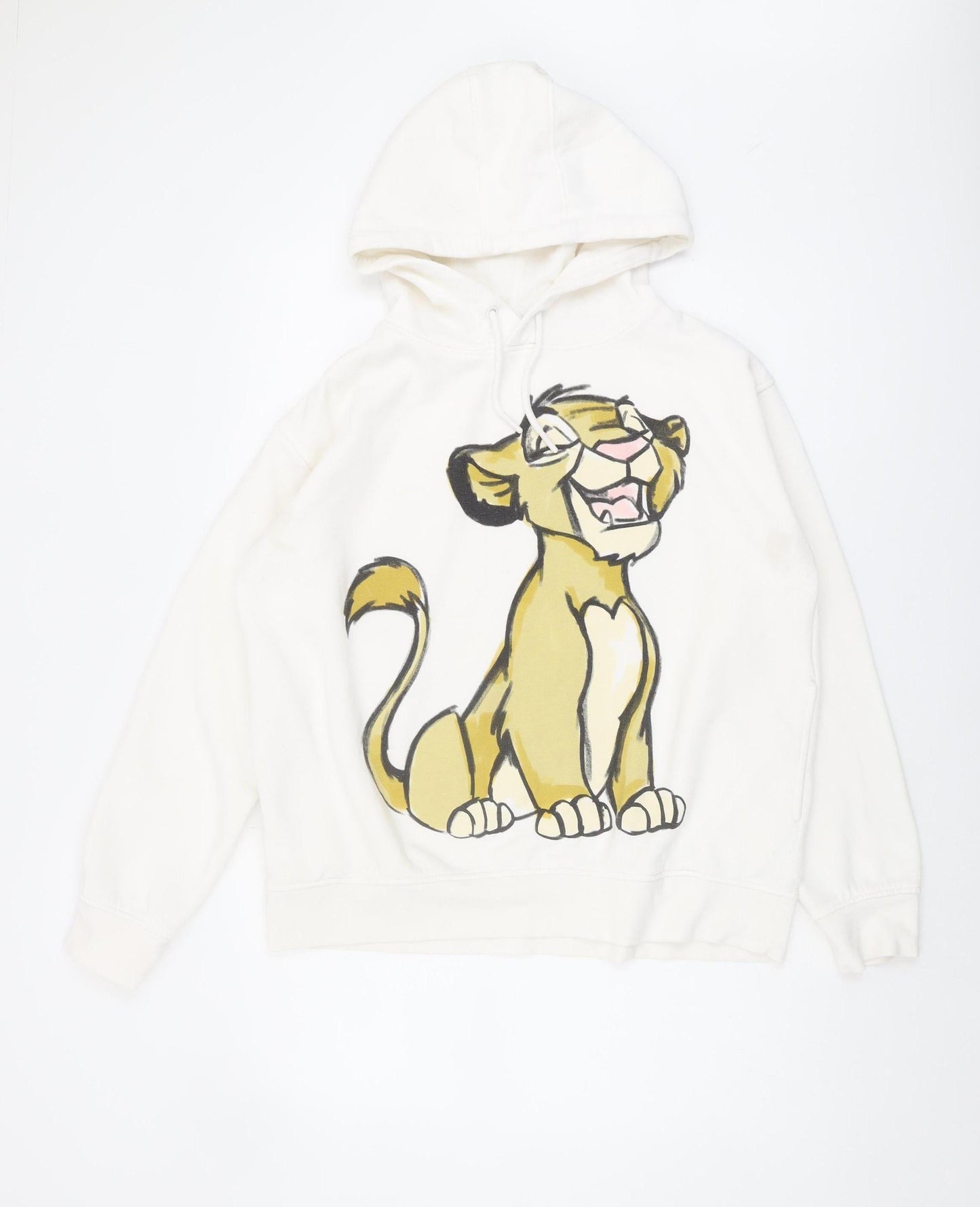 Womens UK Size M Disney White Pullover Hoodie