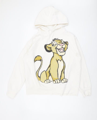 Womens UK Size M Disney White Pullover Hoodie
