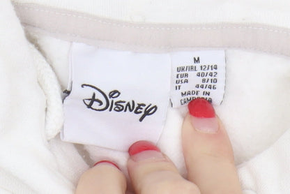 Womens UK Size M Disney White Pullover Hoodie