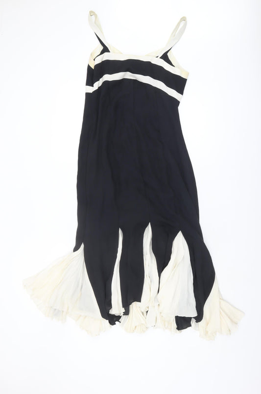 Jaeger Women's Black Silk Cocktail Dress Size 10