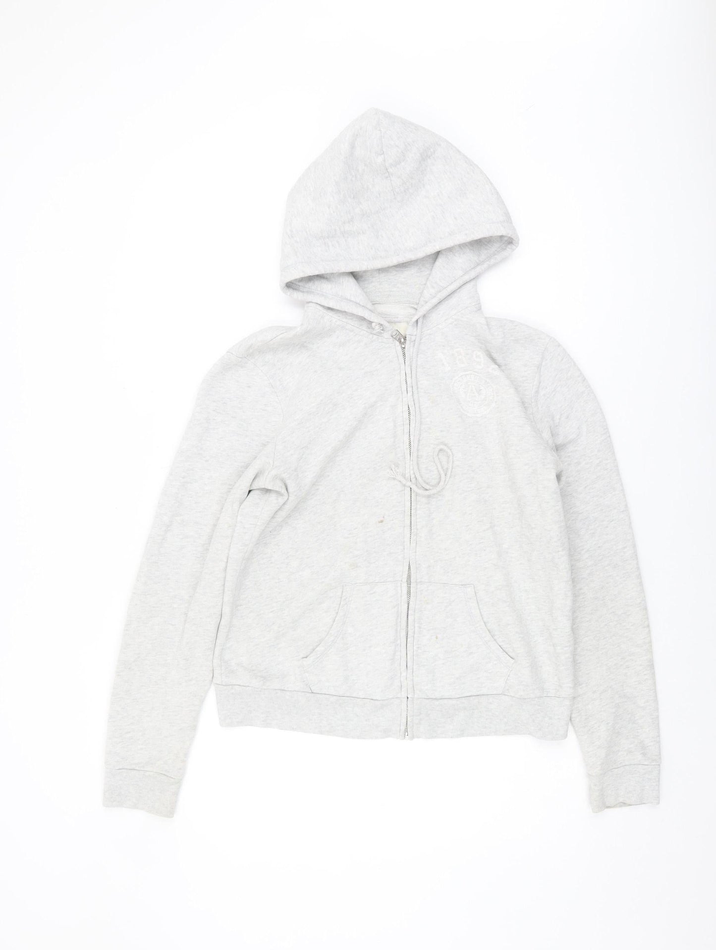 Abercrombie & Fitch Women's Grey M Full Zip Hoodie