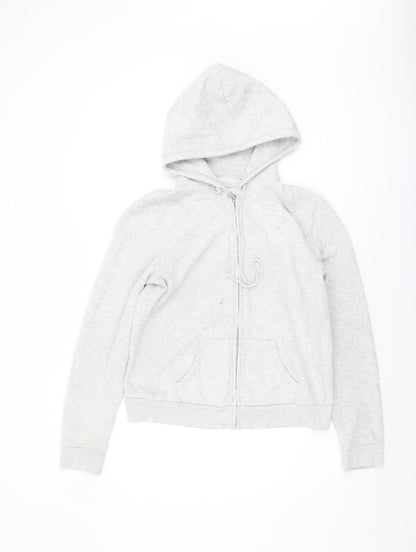 Abercrombie & Fitch Women's Grey M Full Zip Hoodie