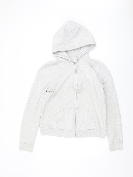 Abercrombie & Fitch Women's Grey M Full Zip Hoodie